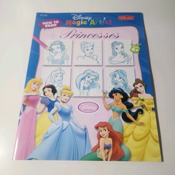 Disney Magic Artist How to Draw Princesses Book Snow White Cinderella" - Picture 1 of 4
